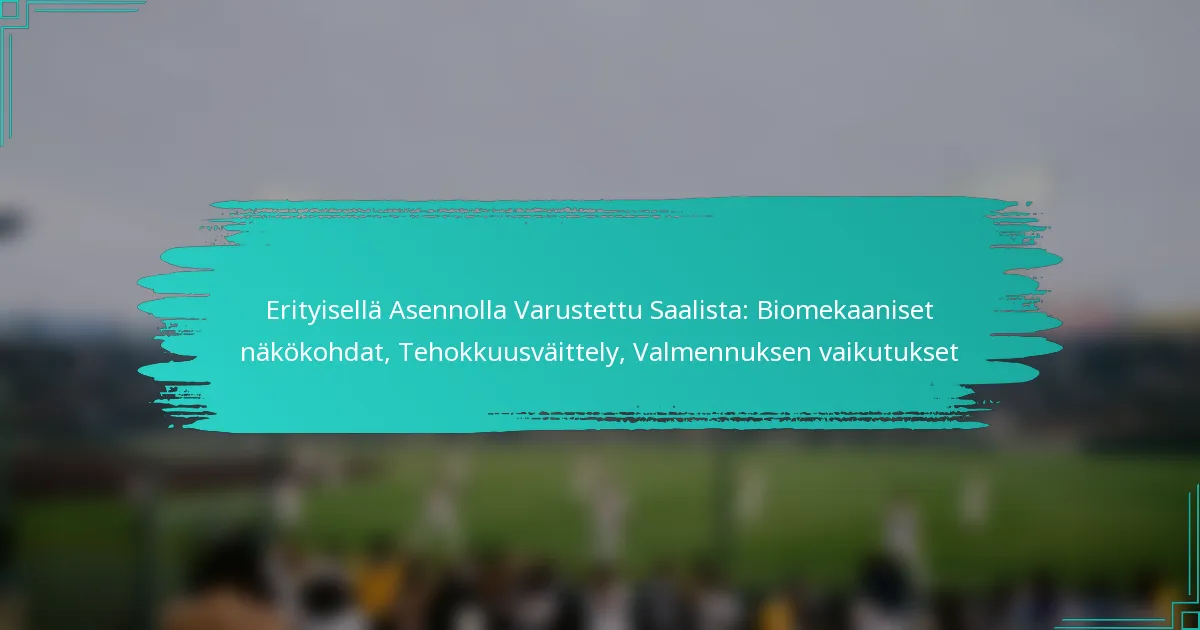 Erityisellä Asennolla Varustettu Saalista: Biomekaaniset näkökohdat, Tehokkuusväittely, Valmennuksen vaikutukset